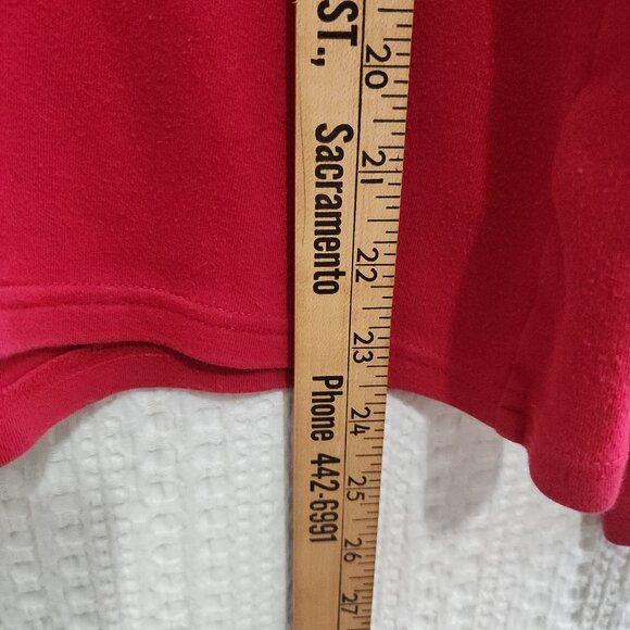Vintage Disneyland Resort Red Boxy Crop Long Sleeve Top Size XL - Picture 9 of 10